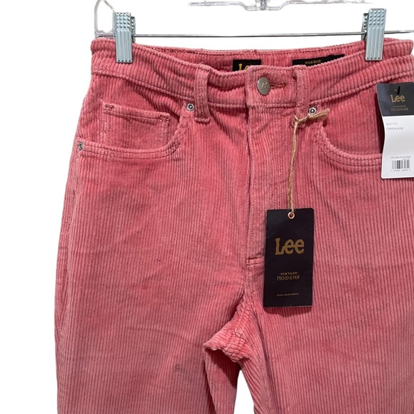 Lee High Rise Flare Corduroy Jeans Canyon Rose Size 27 New with Tags - Picture 6 of 12